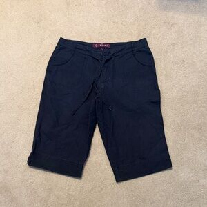 Gloria Vanderbilt Dark Blue Cargo Shorts